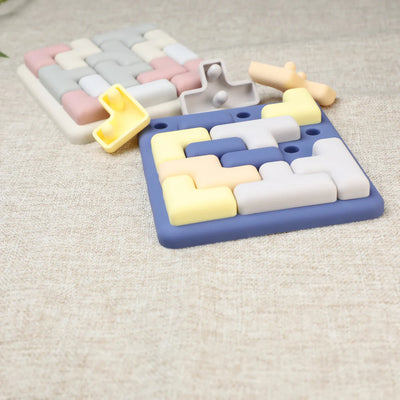 Fidtoy Silicone Sensory Tangram Pop-It Toy for Kids 3+ | Montessori Sensory Learning & Creative Play