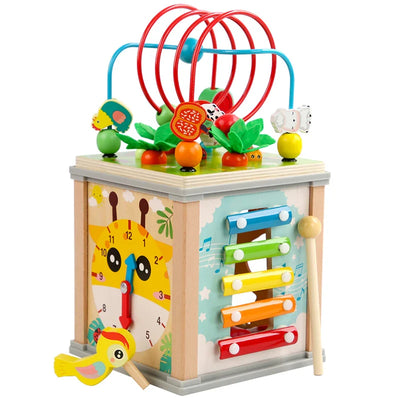 Fidtoy Multifunction Beaded Treasure Box Montessori Activity Toy