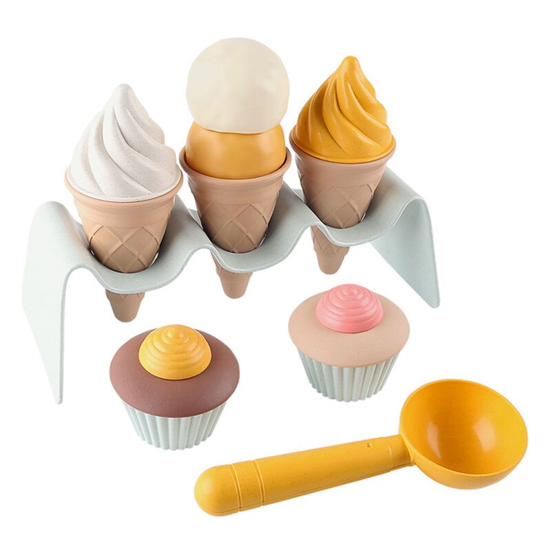 Ice Cream Cake Model Bulldozer Beach Toy