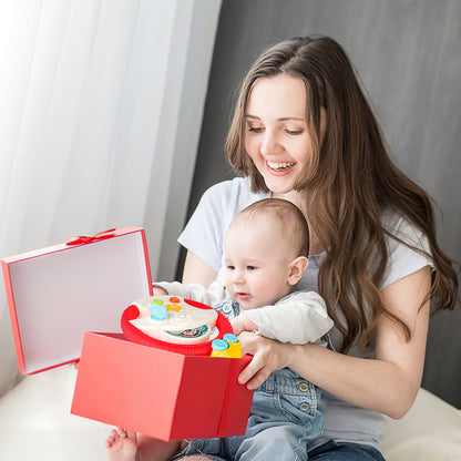 Pretend Simulated Driving Steering Wheel Toy Car Backseat Toys with Light and Music Early Educational Fun Gifts for Kids