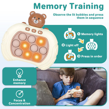 Pop It Game Light Up Pop Game Stress and Anxiety Relief ADHD Toys  Pattern Game Pop Toy For Girls and Boys