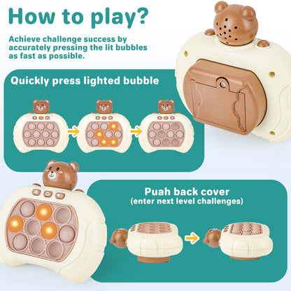 Pop It Game Light Up Pop Game Stress and Anxiety Relief ADHD Toys  Pattern Game Pop Toy For Girls and Boys