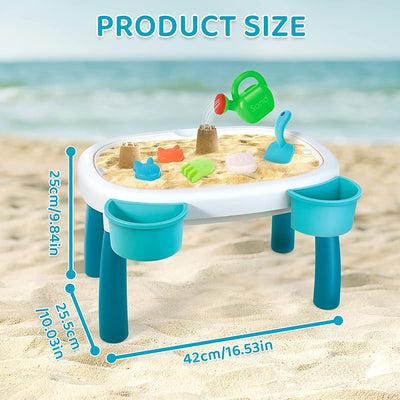 Table de jeu en sable et eau pour enfants Jouet de plage Table d'activités estivales Jeu sensoriel Table de sable Table d'extérieur