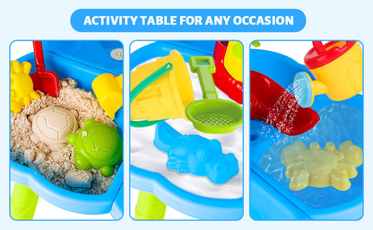 Activity Sand Water Table Toy Sensory Play Table for Toddlers Outdoor Summer Beach Toys Gift for Kids Girls Boys