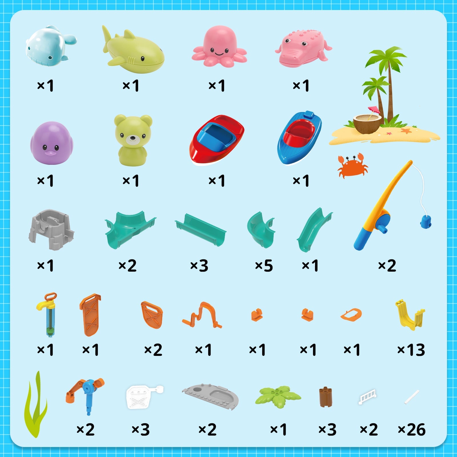 Water Surfing Adventure Playset – Interactive Water Table with Floating Boats, Fishing Game, and Drifting Tracks for Kids' Sensory & STEM Learning Fun