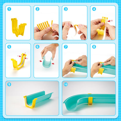 Water Surfing Adventure Playset – Interactive Water Table with Floating Boats, Fishing Game, and Drifting Tracks for Kids' Sensory & STEM Learning Fun