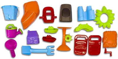 Table de jeu 2 en 1 avec sable et eau pour tout-petits, en plastique, pour l'extérieur, avec tables de multiplication et accessoires inclus