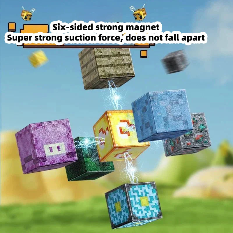 Fidtoy Magnetic Cube Building Blocks – STEM DIY Construction Toy Set for Kids Creative Learning Play
