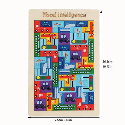 Wooden Tangram Math Game - Fun Learning & Problem Solving for Kids