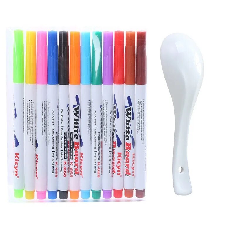 Ensemble de stylos magiques flottants Fidtoy pour enfants, jouet créatif d'art aquatique