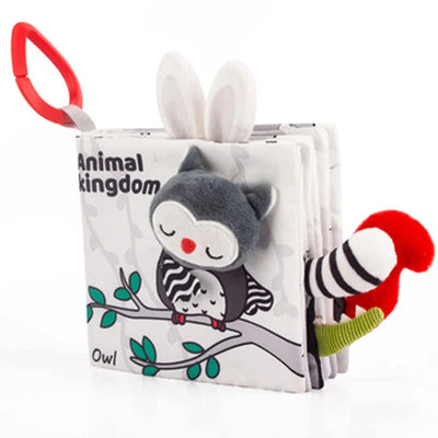 Fidtoy Libros de tela suave en 3D con sonido crujiente | Juguete de aprendizaje sensorial para bebés de 0 a 12 meses