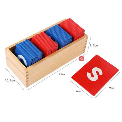 Montessori Upper and Lowercase Sandpaper Letters - Sensory Language Material for Early Writing Skills