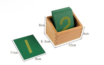 Montessori Sandpaper Numbers 0-9 - Sensory Math Material for Early Number Tracing