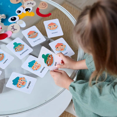 Fidtoy Juego de Expresiones Faciales Juguete Montessori para el Aprendizaje de Emociones