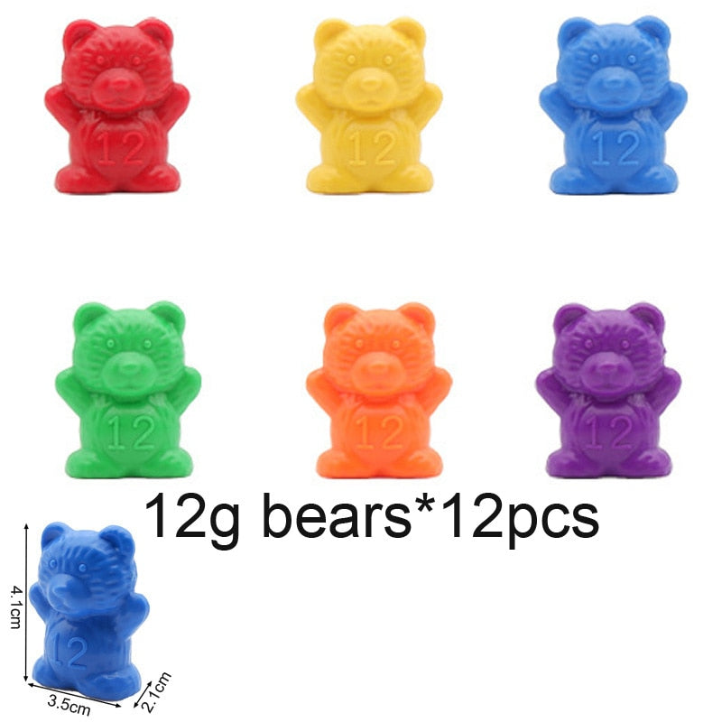 Rainbow Weight Counting Bear With Stacking Cups