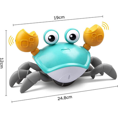 Fidtoy Crawling Interactive Baby Toy with Lights Music USB Rechargeable Tummy Time Toy