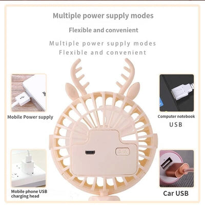 Fidtoy Portable Stroller Fan Clip On Baby Cooling Fan USB Rechargeable