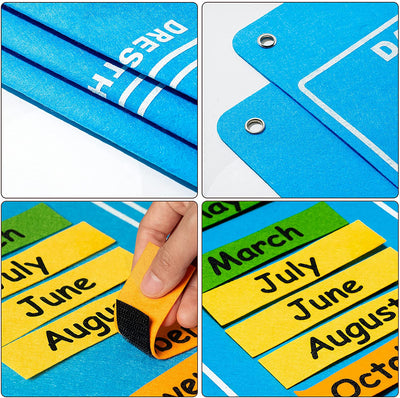 Fidtoy TinyTime Felt Daily Calendar Kit for Toddlers & Preschoolers