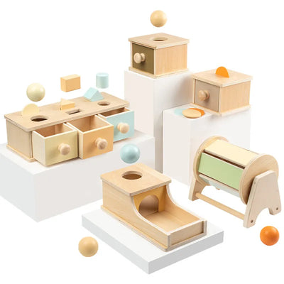 Fidtoy Jouet de Construction en Bois Coloré pour Tout-Petits