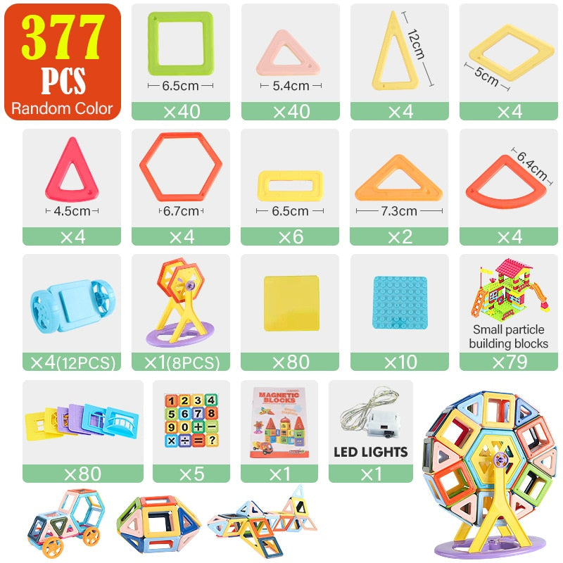 Fidtoy 3D Magnetic Building Blocks Kit – STEM Educational Toy for Kids 4+