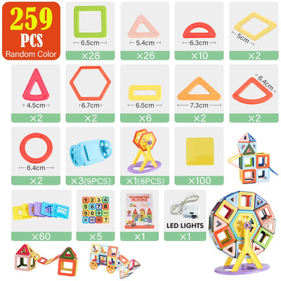 Fidtoy 3D Magnetic Building Blocks Kit – STEM Educational Toy for Kids 4+