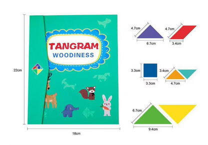 Wooden Magnetic Tangram Shapes Puzzle