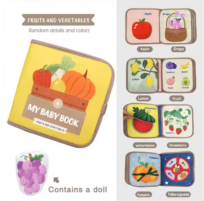 Libro interactivo de actividades Montessori Fidtoy Stick & Learn para niños pequeños de 1 a 4 años