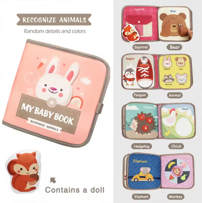 Libro interactivo de actividades Montessori Fidtoy Stick & Learn para niños pequeños de 1 a 4 años
