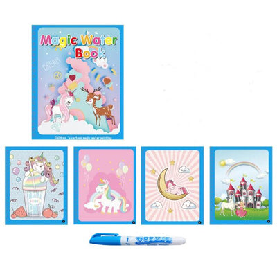 Libro de colorear con agua Fidtoy Aqua Doodle – Libro de dibujo reutilizable sin manchas para viajes y juegos tranquilos para niños