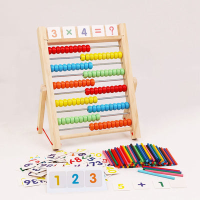 Fidtoy Montessori Counting Cognition Wooden Board Math Toy for Kids 3-10