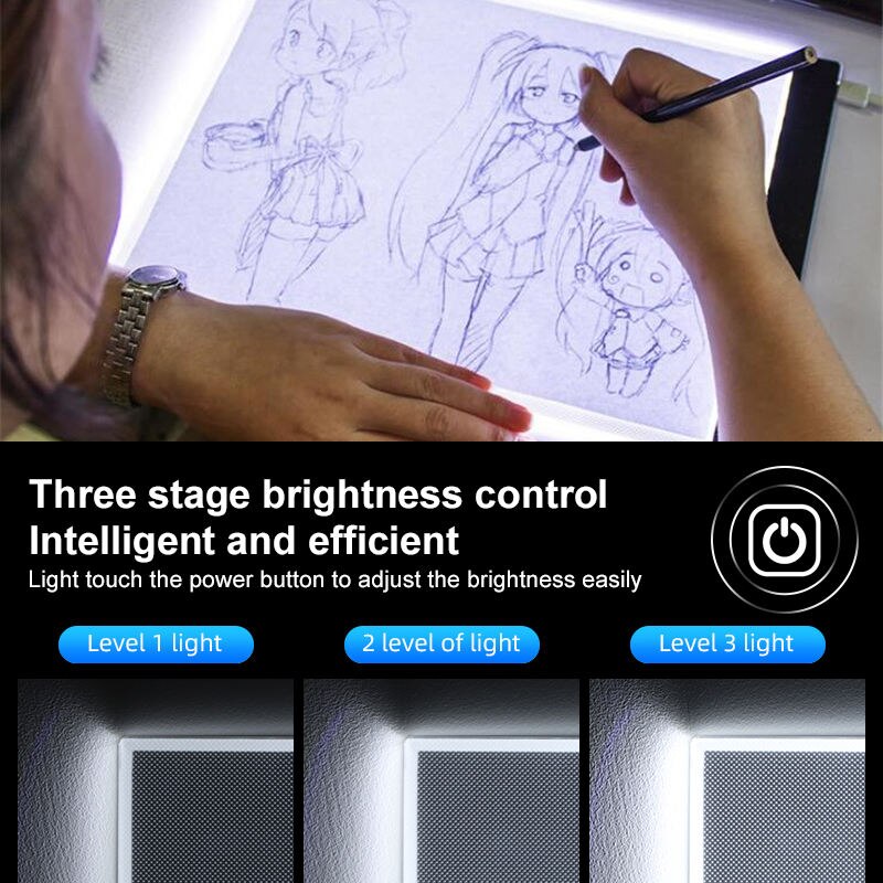 Fidtoy LED Drawing Pad for Kids Light Up Tracing Board Creative Art Tool