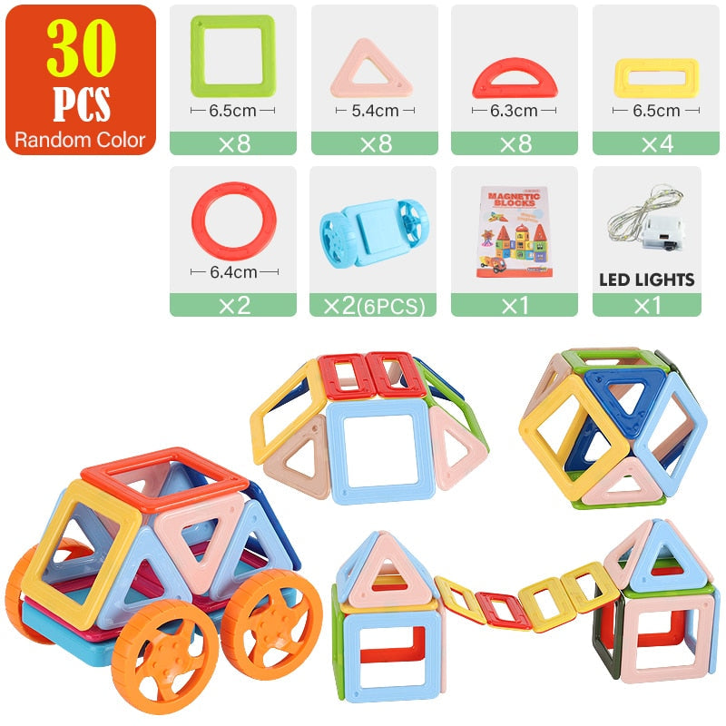 Fidtoy 3D Magnetic Building Blocks Kit – STEM Educational Toy for Kids 4+