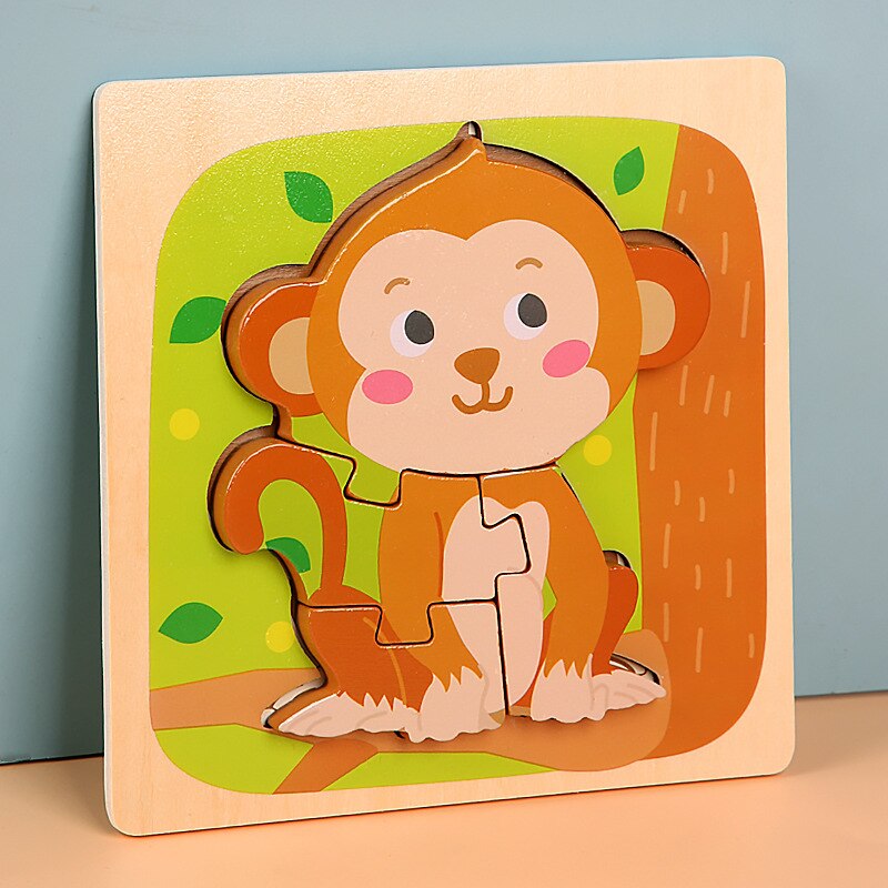 Puzzles en Bois Montessori pour Tout-petits Bébés 1 2 3+ Ans