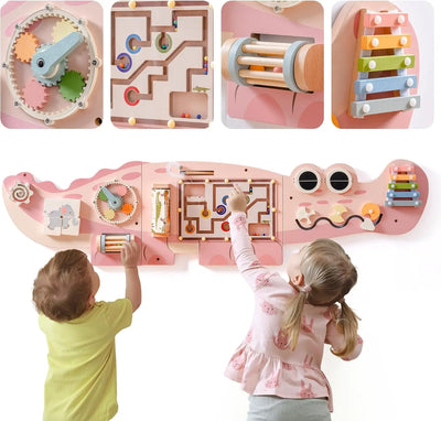 Fidtoy Robotime Wall-Mounted Busy Board - Interactive Montessori Toy for Kids