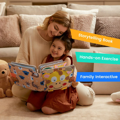 Fidtoy Felt Montessori Activity Book – 16 Page Busy Book for Toddlers