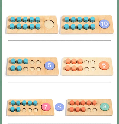 Fidtoy Jeu de mathématiques Montessori pour apprendre les nombres avec cadre de dix