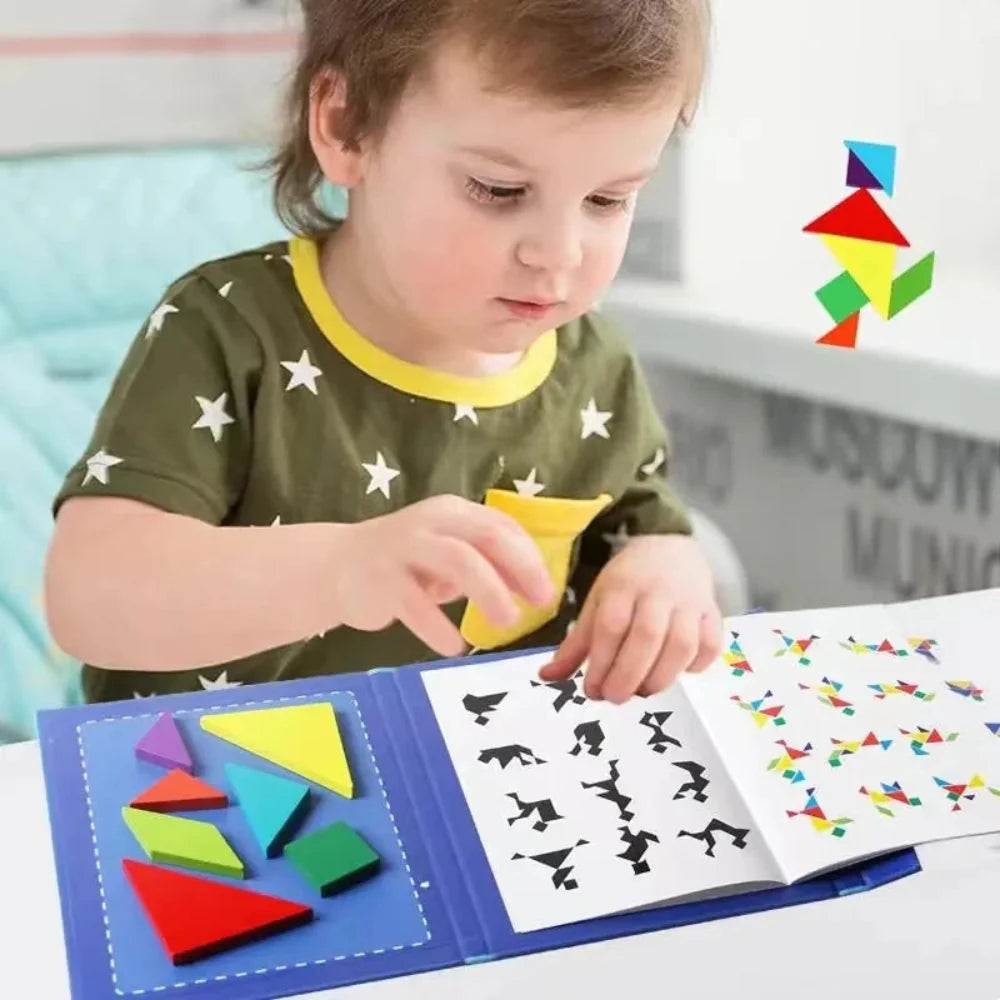 Wooden Magnetic Tangram Book