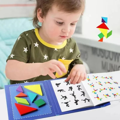 Wooden Magnetic Tangram Book