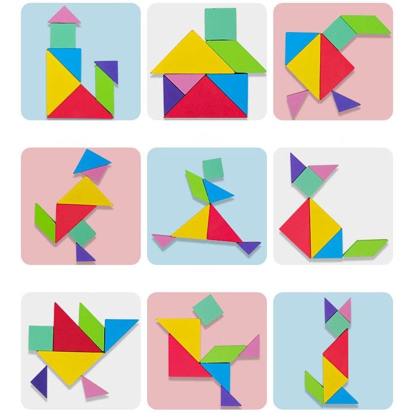 Tangram Educational Magnet Board for Kids
