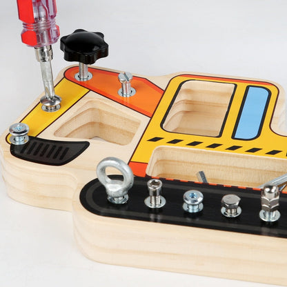 Montessori Inspired Excavator Multi Tool ScrewDriver Board