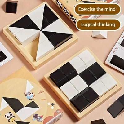 Juego de Lógica Fidtoy para Niños, Aprendizaje STEM, 120 Tarjetas de Desafío para el Enfoque, la Creatividad y la Resolución de Problemas