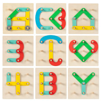 Wooden Bar Shaped Assembled Sleeve Column Puzzle Board