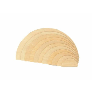 Fidtoy Arc-en-ciel en bois naturel, 12 arches, jouet créatif