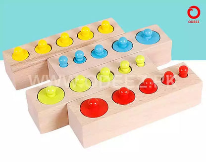Set of 4 Montessori Cylinder Blocks - 203