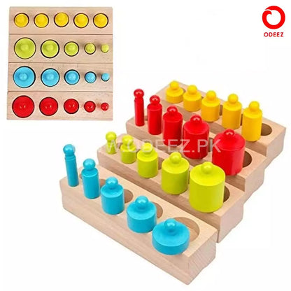 Set of 4 Montessori Cylinder Blocks - 203