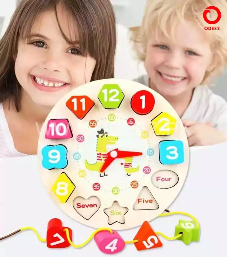 Seton Wooden Clock With Beads