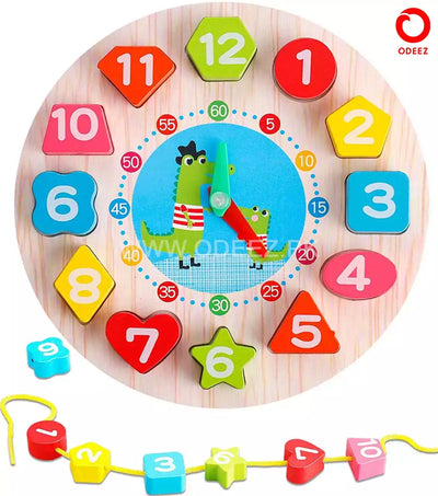Seton Wooden Clock With Beads