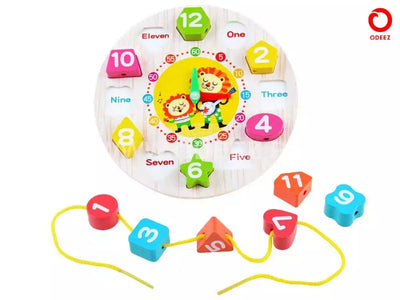 Seton Wooden Clock With Beads