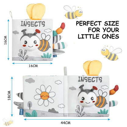 Soft 3D Crinkle Cloth Books for Babies