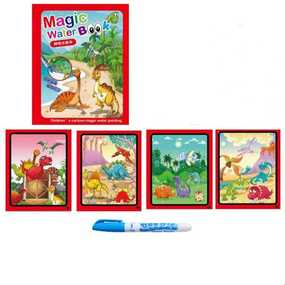 Libro de colorear con agua Fidtoy Aqua Doodle – Libro de dibujo reutilizable sin manchas para viajes y juegos tranquilos para niños